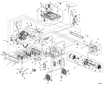 Part Location Diagram of 0J79090111 Generac Pan Head Screw (M5x10)