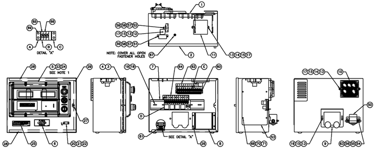 H Panel 2a Battery Charger Diagram and Parts List for ST08046AVSN (4699641)(2007) Generac Generator