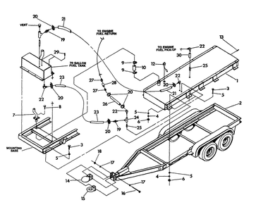 Trailer Diagram and Parts List for 9516-0  Generac Generator