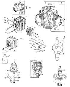 Gn-480 Engine (Part 1) Diagram and Parts List for 9206-1  Generac Generator