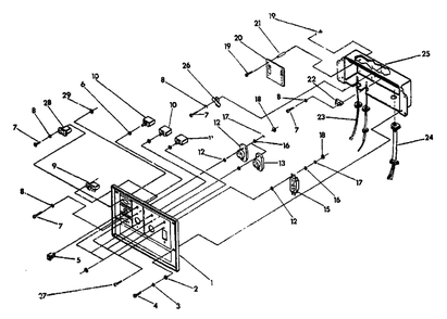 Control Panel Diagram and Parts List for MC5500 (9803-1)(9803-1) Generac Generator