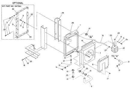 Part Location Diagram of 81257 Generac Lower Radiator Hose