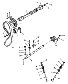 Camshaft And Valve Mechanism Diagram and Parts List for 9146-0  Generac Generator