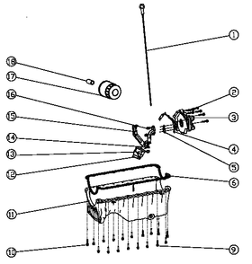 1.5l Gas Engine Lubrication System Diagram and Parts List for QT03015ANSX (7005578 - 9279531)(2014) Generac Generator