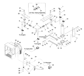 Exhaust Muffler Diagram and Parts List for 4626-0  Generac Generator