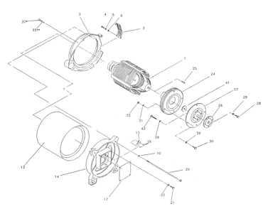 Generator Diagram and Parts List for 0007570 (3035032)(2014) Generac Generator