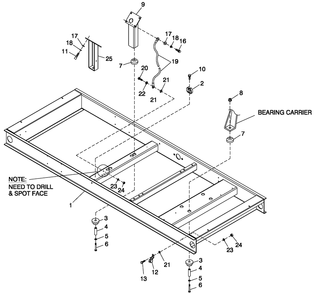 Mounting Base Cpl C3 Diagram and Parts List for QT05554AVNNA (5667087 - 5693557)(2009) Generac Generator
