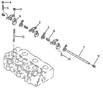 Rocker Arm Assembly Diagram and Parts List for 9055-1  Generac Generator