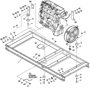 Mounting Base 2.4l C2 Diagram and Parts List for QT03524ANAN (4369500 - 4407182)(2006) Generac Generator