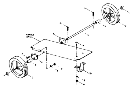 Wheel Kit No. 68883 Diagram and Parts List for HD6000 (9093-0)(9093-0) Generac Generator