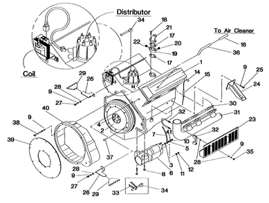 Engine Parts Electrical Diagram and Parts List for 0915-3  Generac Generator