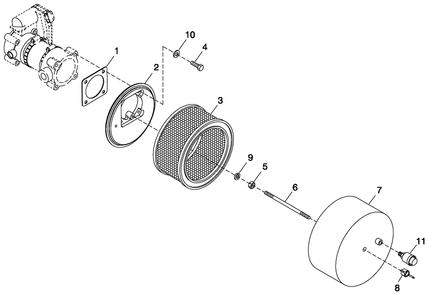 Air Cleaner 4.2l G3 Telecom Diagram and Parts List for 0057091 (5304977)(2009) Generac Generator