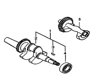 Crankshaft Diagram and Parts List for 5943-0  Generac Generator