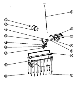 Gas Engine Lubrication System Diagram and Parts List for EG03015GNSX (9690215 - 9690216)(2015) Generac Generator