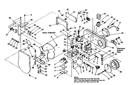 Panels And Air Chamber Box Diagram and Parts List for 6894-2  Generac Generator