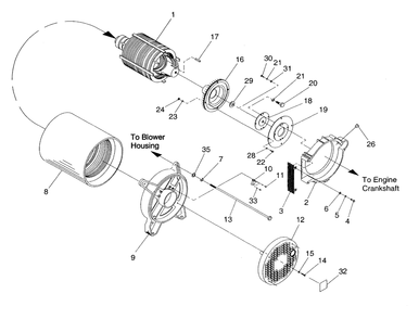 Generator Diagram and Parts List for 4134-2  Generac Generator