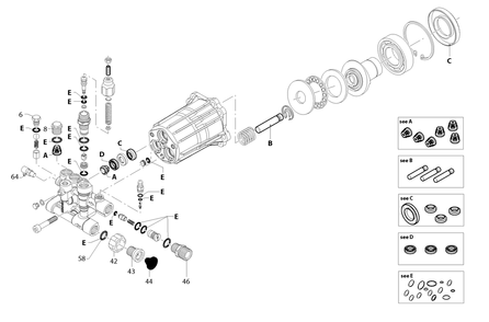 Parts Mnl Pump Axial 2.2 Gpm Diagram and Parts List for 0065490 (9137065 - 9924595)(2015) Generac Generator