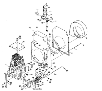 Engine Accessories Diagram and Parts List for 6368-2  Generac Generator