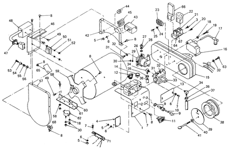Panel And Air Chamber Diagram and Parts List for 8699-0  Generac Generator