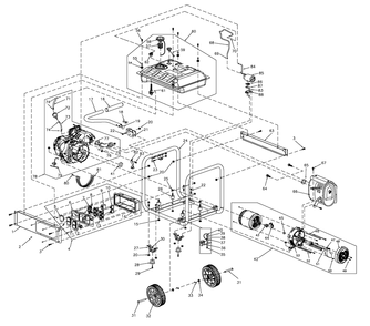 Part Location Diagram of 0H7510absrv Generac Fuel Tank (7 Gallon)
