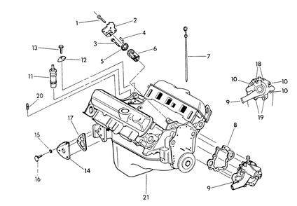 4.3 Liter Engine (Part 1) Diagram and Parts List for 9134-4  Generac Generator