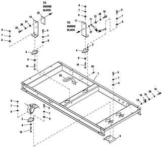 Mounting Base 2.4 L Diagram and Parts List for QT02224ANAX (5931780 - 9251667)(2014) Generac Generator