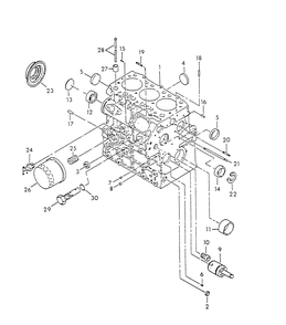 Cylinder Block Diagram and Parts List for 9318-0  Generac Generator