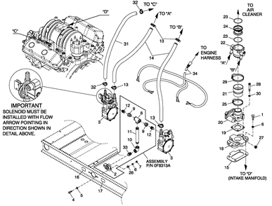 Ev Fuel System 3.9l C4 Diagram and Parts List for QT07039AVSN (4166739 - 4225329)(2005) Generac Generator