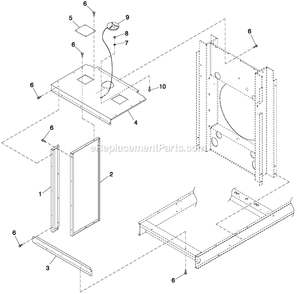 Cooling System 5.4l/6.8l O/S C3 (2) Diagram and Parts List for QT05554KNSNA (6654325)(2011) Generac Generator