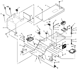 Control Panel Diagram and Parts List for 0046793 (4125897 - 4342148)(2006) Generac Generator