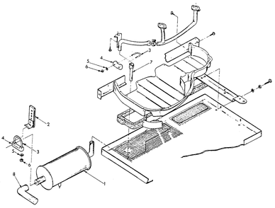Exhaust Kit Diagram and Parts List for 9040-0  Generac Generator