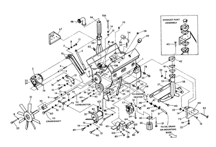 5.0 Liter Engine Diagram and Parts List for 9303-1  Generac Generator