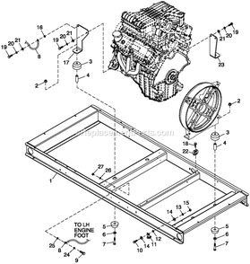 Mounting Base Diagram and Parts List for ST03542GNAN (4950838)(2008) Generac Generator