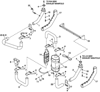 Muffler 6.8l Cpl Exhaust C3 Emissions Diagram and Parts List for QT07068AVSY (5181404 - 5210978)(2008) Generac Generator