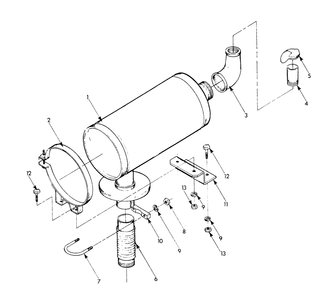 Muffler Diagram and Parts List for 9105-0  Generac Generator