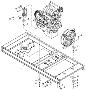 Ev Mtg Base 3.0l C2 Cpl Fwd Diagram and Parts List for QT03030ANSN (4342908 - 4342909)(2006) Generac Generator