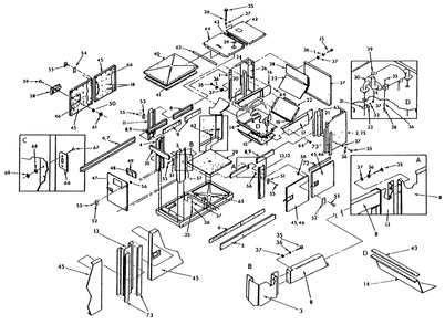 Engine Compartment Diagram and Parts List for 9573-2  Generac Generator
