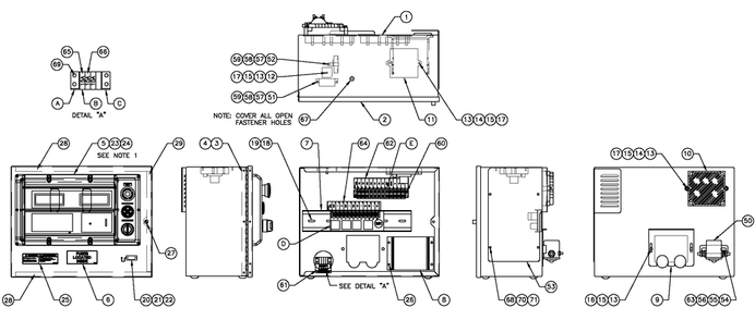 H Panel 2a Battery Charger Diagram and Parts List for QT15068AVAY (5526014)(2009) Generac Generator