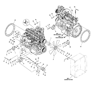 Part Location Diagram of 0C1533 Generac Mount Engine Front Rh Wldm