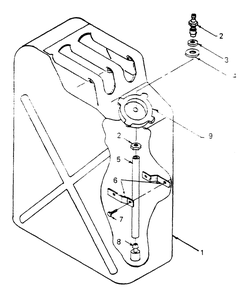 Fuel Tank Diagram and Parts List for 6982-0  Generac Welder