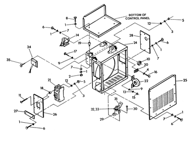 Ac Connection Panel Diagram and Parts List for 9657-1  Generac Generator