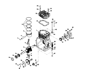 Engine Diagram and Parts List for 6244-2  Generac Generator