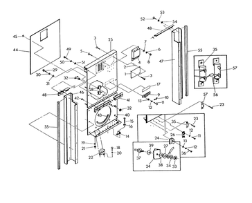 Control Panel (Back) Diagram and Parts List for 9607-0  Generac Generator