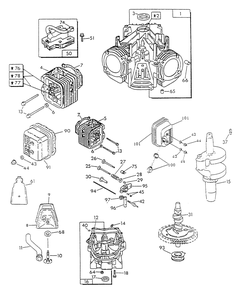 Engine Common Parts 2 Diagram and Parts List for 9735-2  Generac Generator