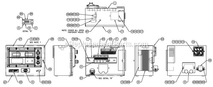 Av H-Panel 10a Batc 12v Diagram and Parts List for QT05554KNSNA (6654325)(2011) Generac Generator