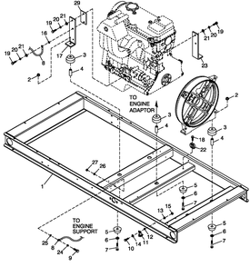 Mounting Base 2.4l C2 Diagram and Parts List for 0053100 (0307V21696 - 5006V21514)(2007) Generac Generator