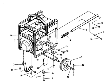 Wheel Kit Diagram and Parts List for 4W113C (9163-1)(9163-1) Generac Generator