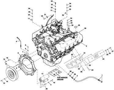 Ev Engine Common Parts Rh 4.6lg3 Diagram and Parts List for QT08046AVAX (6266294 - 6378169)(2011) Generac Generator