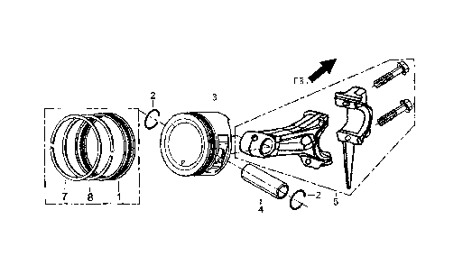 Piston rings/rod Diagram and Parts List for 5939-5  Generac Generator