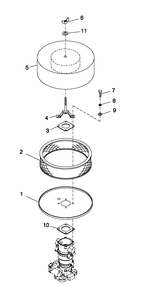 Air Cleaner 5.4l/6.8l Ford Diagram and Parts List for QT04554AVSNA (4413178 - 4808303)(2007) Generac Generator